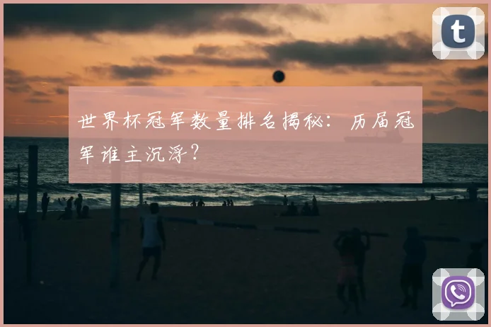 世界杯冠军数量排名揭秘：历届冠军谁主沉浮？